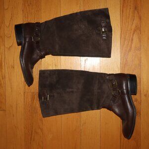 Brown Boots with gold hardware